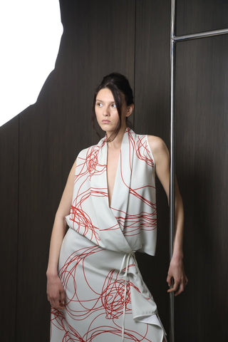 MESS Off-White and Red Skirt Set - Maison OrientMAETMaison OrientDress