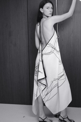 MESS White and Black Dress - Maison OrientMAETMaison OrientDress