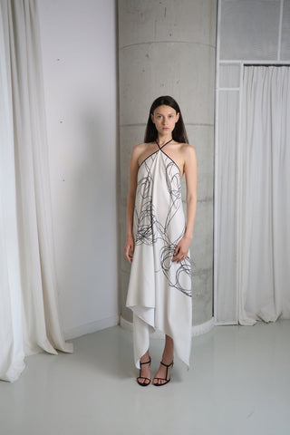 MESS White and Black Dress - Maison OrientMAETMaison OrientDress