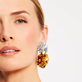 Metallic Blossom Drops Silver & Gold - Maison OrientPinar OzevlatMaison OrientJewelry