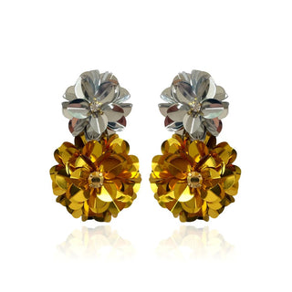 Metallic Blossom Drops Silver & Gold - Maison OrientPinar OzevlatMaison OrientJewelry