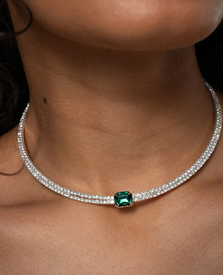 MIDNIGHT CHOKER SILVER AND WHITE - Maison OrientTALITAMaison OrientJewelry
