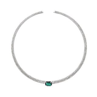 MIDNIGHT CHOKER SILVER AND WHITE - Maison OrientTALITAMaison OrientJewelry