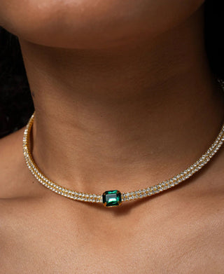 MIDNIGHT CHOKER YELLOW GOLD AND WHITE - Maison OrientTALITAMaison OrientJewelry