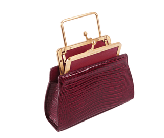 Mini Dana - Burgundy Lizard Embossed Bag - Maison OrientDania ShinkarMaison OrientHandbags