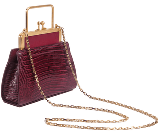 Mini Dana - Burgundy Lizard Embossed Bag - Maison OrientDania ShinkarMaison OrientHandbags