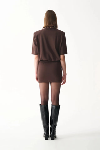 MIU T - SHIRT DRESS / BROWN - Maison OrientNAIAMaison OrientClothing