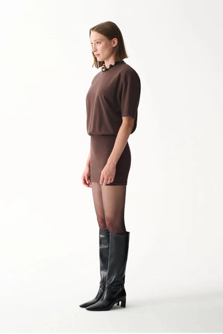 MIU T - SHIRT DRESS / BROWN - Maison OrientNAIAMaison OrientClothing