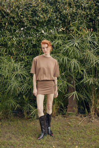 MIU T - SHIRT DRESS / LIGHT BROWN - Maison OrientNAIAMaison OrientClothing