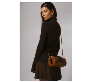 MOE - Caramel Lizard Embossed Bag - Maison OrientDania ShinkarMaison OrientHandbags