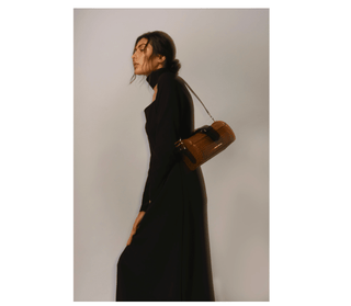 MOE - Caramel Lizard Embossed Bag - Maison OrientDania ShinkarMaison OrientHandbags