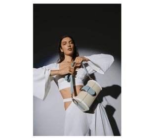MOE - Lamb/ Aqua/ White Bag - Maison OrientDania ShinkarMaison OrientHandbags