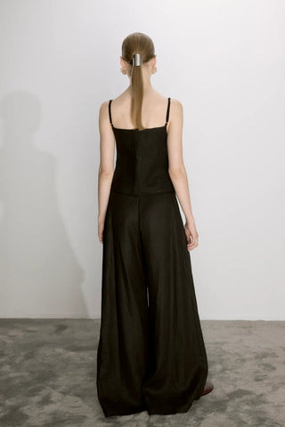 Mui Wide Leg Linen Trousers in Black - Maison OrientNazli CerenMaison OrientClothing