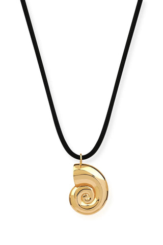 Nautilus Charm Leather Necklace - Maison OrientNinonMaison OrientJewelry