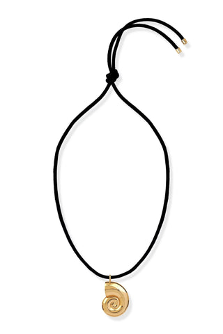 Nautilus Charm Leather Necklace - Maison OrientNinonMaison OrientJewelry