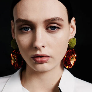 Orange Dahlia Earrings - Maison OrientPinar OzevlatMaison OrientJewelry
