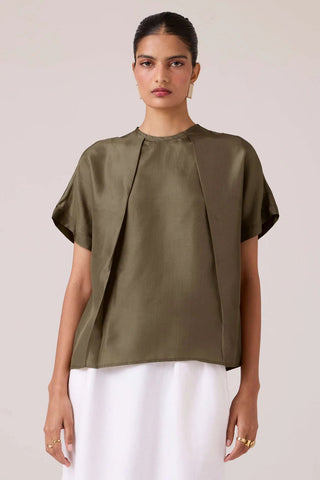 Pam Olive Silk Top - Maison OrientThe Summer HouseMaison OrientShirts & Tops