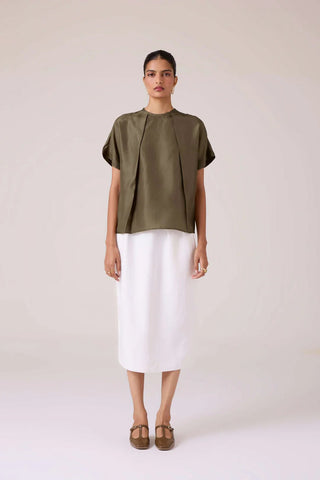 Pam Olive Silk Top - Maison OrientThe Summer HouseMaison OrientShirts & Tops