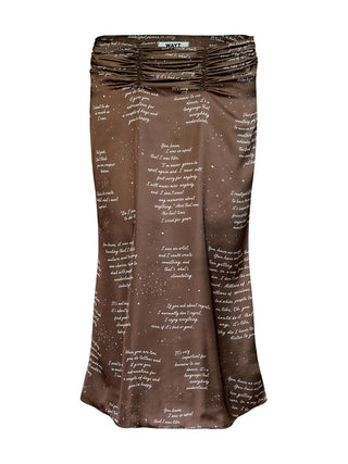 Pirouette Printed Ruched Satin Skirt - Maison OrientWAYTMaison OrientClothing