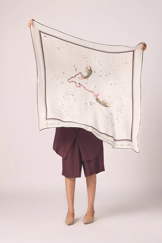 Pisces Printed Satin Scarf - Maison OrientThe Summer HouseMaison OrientScarves