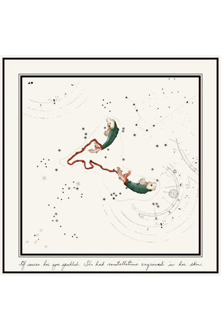 Pisces Printed Satin Scarf - Maison OrientThe Summer HouseMaison OrientScarves