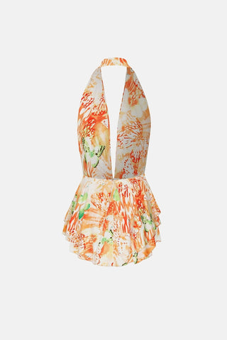 PIXIE DRESS / ORANGE TROPICAL PATTERN - Maison OrientNAIAMaison OrientClothing