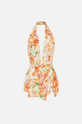 PIXIE DRESS / ORANGE TROPICAL PATTERN - Maison OrientNAIAMaison OrientClothing