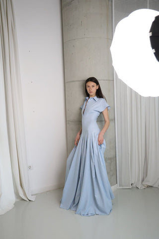 RAINA Light Blue Maxi Dress - Maison OrientMAETMaison OrientDress