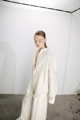 Ravenna Linen Shirt in White - Maison OrientNazli CerenMaison OrientClothing