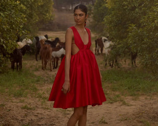 Red Taffeta Dress - Maison OrientSZABO SIHAGMaison OrientDresses