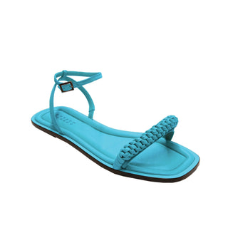 Rovena Aqua Flat Ankle Cross Sandal - Maison OrientSerena UziyelMaison OrientShoes