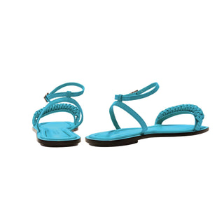 Rovena Aqua Flat Ankle Cross Sandal - Maison OrientSerena UziyelMaison OrientShoes
