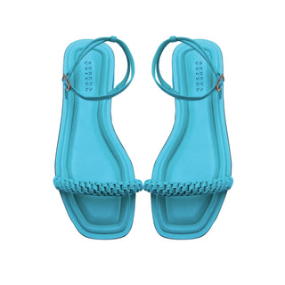 Rovena Aqua Flat Ankle Cross Sandal - Maison OrientSerena UziyelMaison OrientShoes