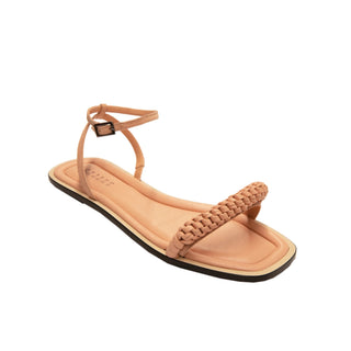 Rovena Peach Flat Ankle Cross Sandal - Maison OrientSerena UziyelMaison OrientShoes
