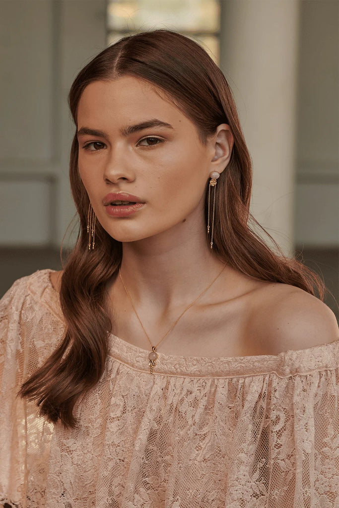 ROZA MYSTICA PINK EARRINGS - Maison OrientBodhitaMaison OrientJewelry