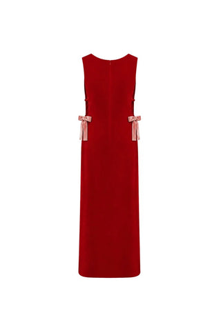 Sabine Midi Crepe Gown in Paprika Red - Maison OrientNazli CerenMaison OrientDress