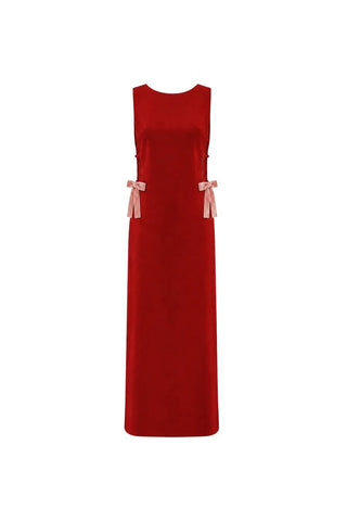 Sabine Midi Crepe Gown in Paprika Red - Maison OrientNazli CerenMaison OrientDress