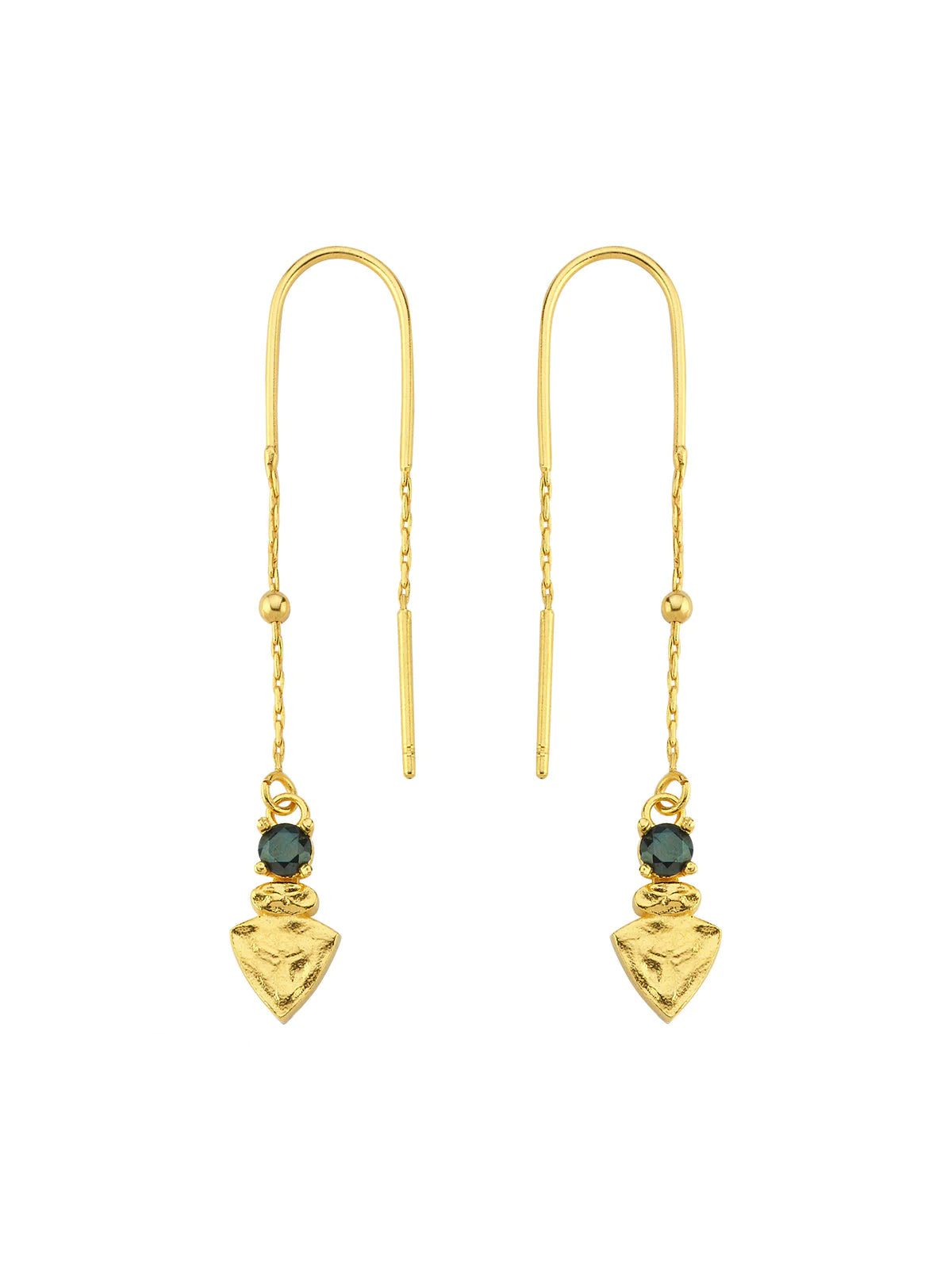 NADIA BLACK THREADER EARRINGS SALE PRICE