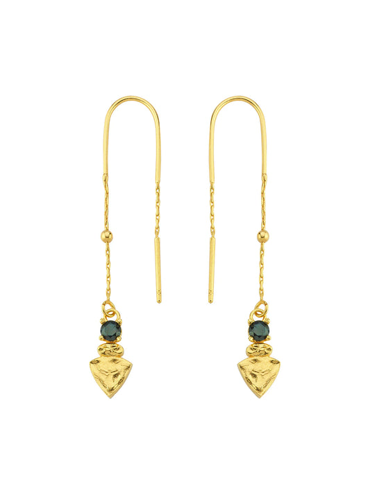 NADIA BLACK THREADER EARRINGS SALE PRICE