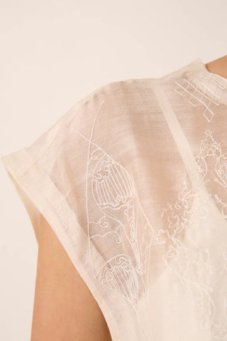Sahir Handwoven Embroidered Top - Maison OrientThe Summer HouseMaison OrientShirts & Tops