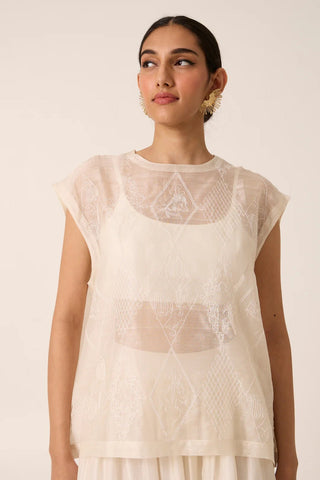 Sahir Handwoven Embroidered Top - Maison OrientThe Summer HouseMaison OrientShirts & Tops