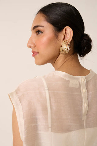 Sahir Handwoven Embroidered Top - Maison OrientThe Summer HouseMaison OrientShirts & Tops