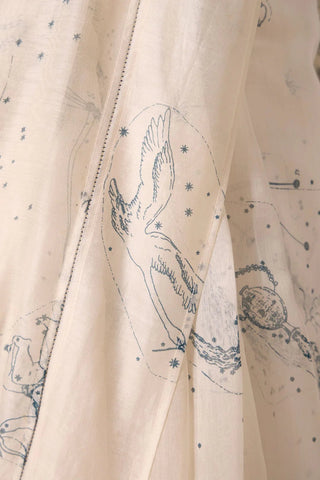 Saiph Zodiac Print Handwoven Saree - Maison OrientThe Summer HouseMaison OrientDresses
