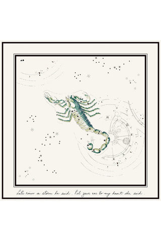 Scorpio Printed Satin Scarf - Maison OrientThe Summer HouseMaison OrientScarves