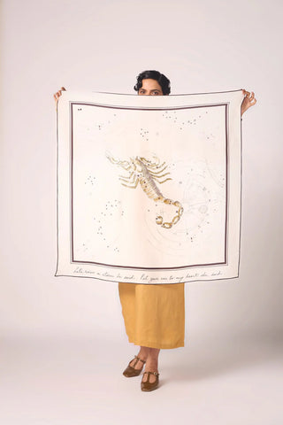 Scorpio Printed Satin Scarf - Maison OrientThe Summer HouseMaison OrientScarves