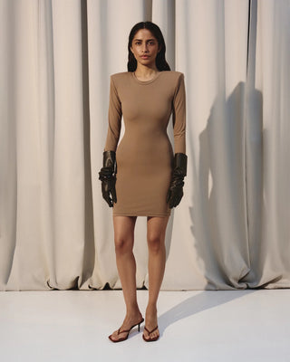 Second Skin Dress With Padded Shoulders - Maison OrientKris MaranMaison OrientClothing