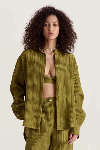 Shirt Evia in Olive - Maison OrientALARÁMaison OrientClothing
