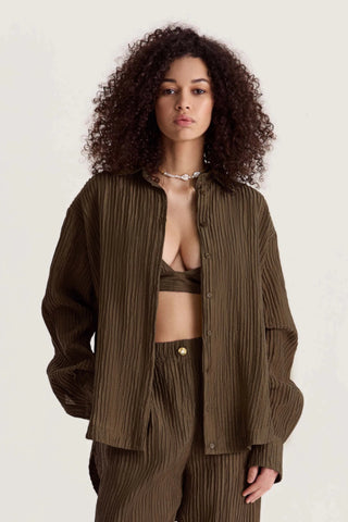 Shirt Evia in Olive Umber - Maison OrientALARÁMaison OrientClothing
