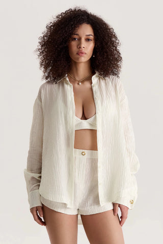 Shirt Evia in Pearl White - Maison OrientALARÁMaison OrientClothing