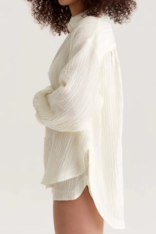 Shirt Evia in Pearl White - Maison OrientALARÁMaison OrientClothing